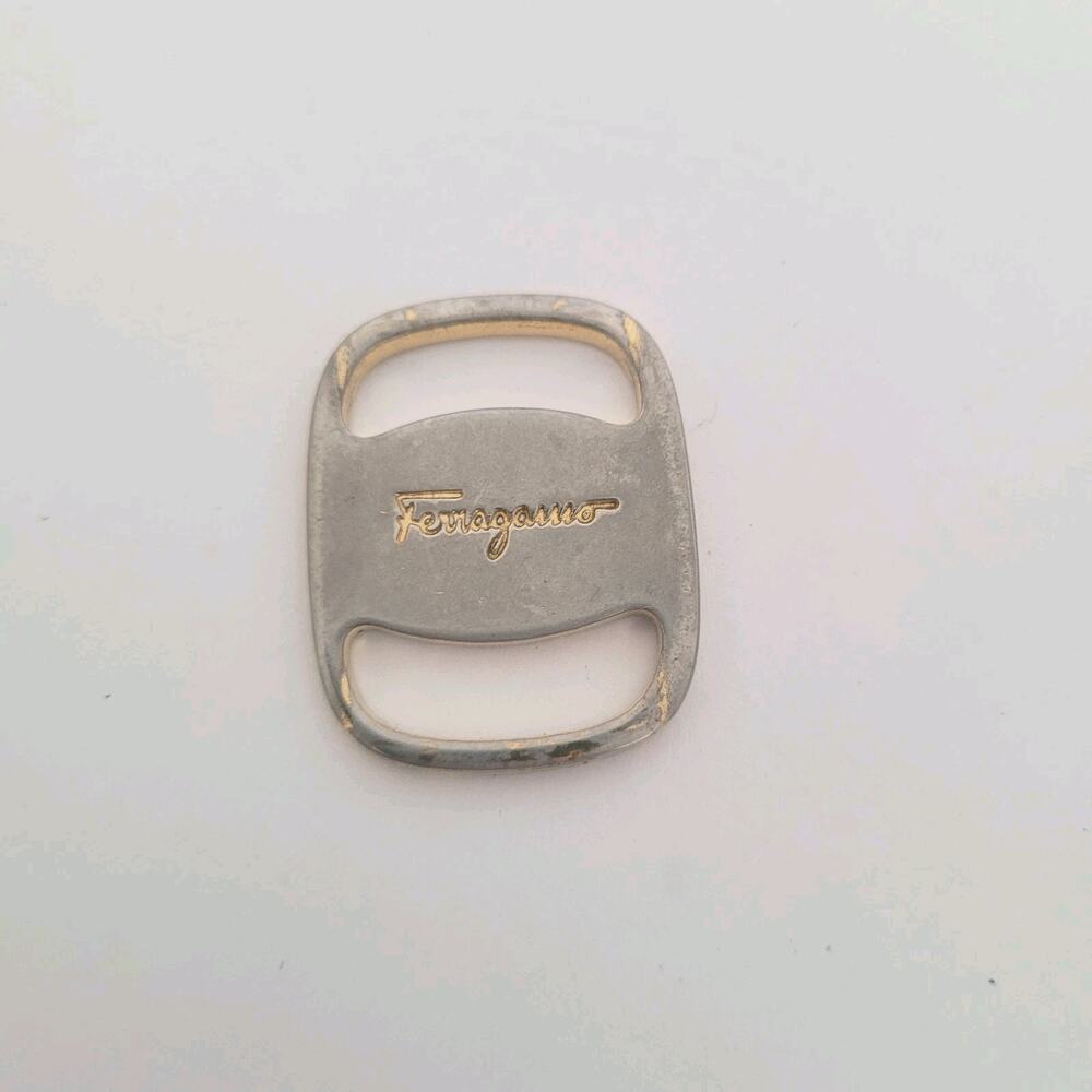 Salvatore Ferragamo Silver Metal Buckle with Gold Logo